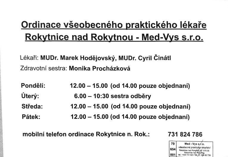 Ordinace Rokytnice